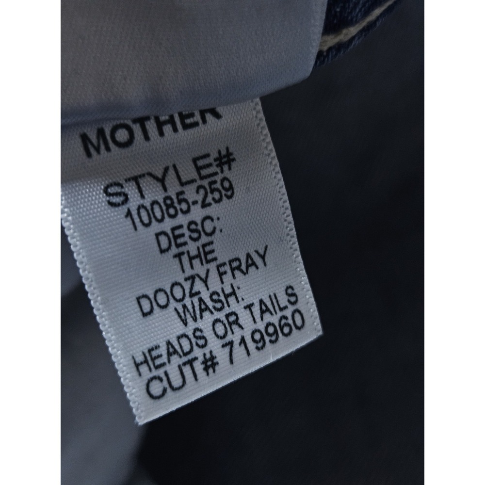 MOTHER Superior Denim Size 30 Blue "The Doozy Fray "Heads or Tails" USA Made - Picture 14 of 16
